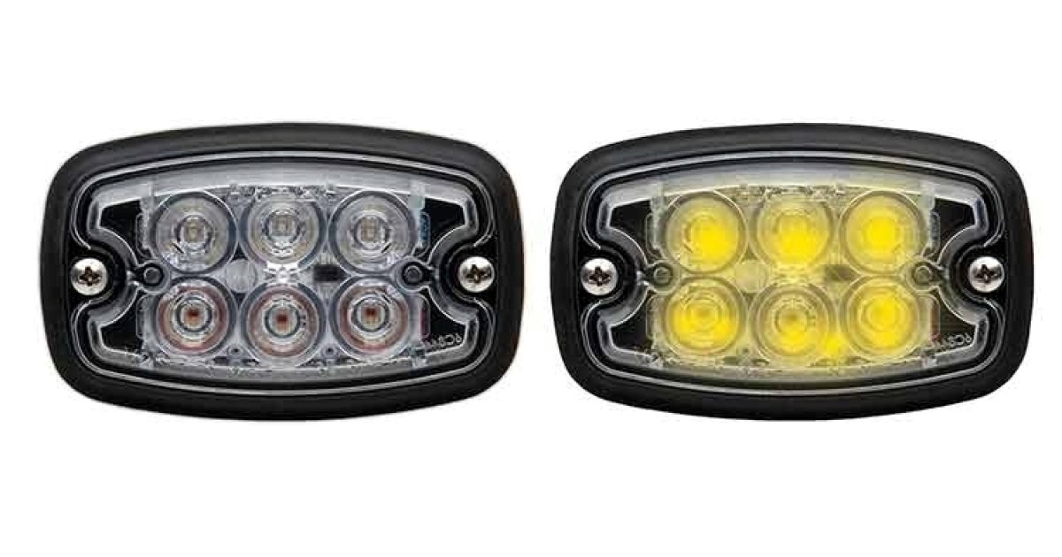 Varslingslys, Whelen M2 SuperLED, 12 V, gul/klar Ferno Norden…